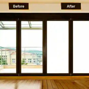 Before and after window tinting with RikeCool automotive films for enhanced privacy and UV protectio.
